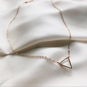 Triangle Pendant Dainty Necklace